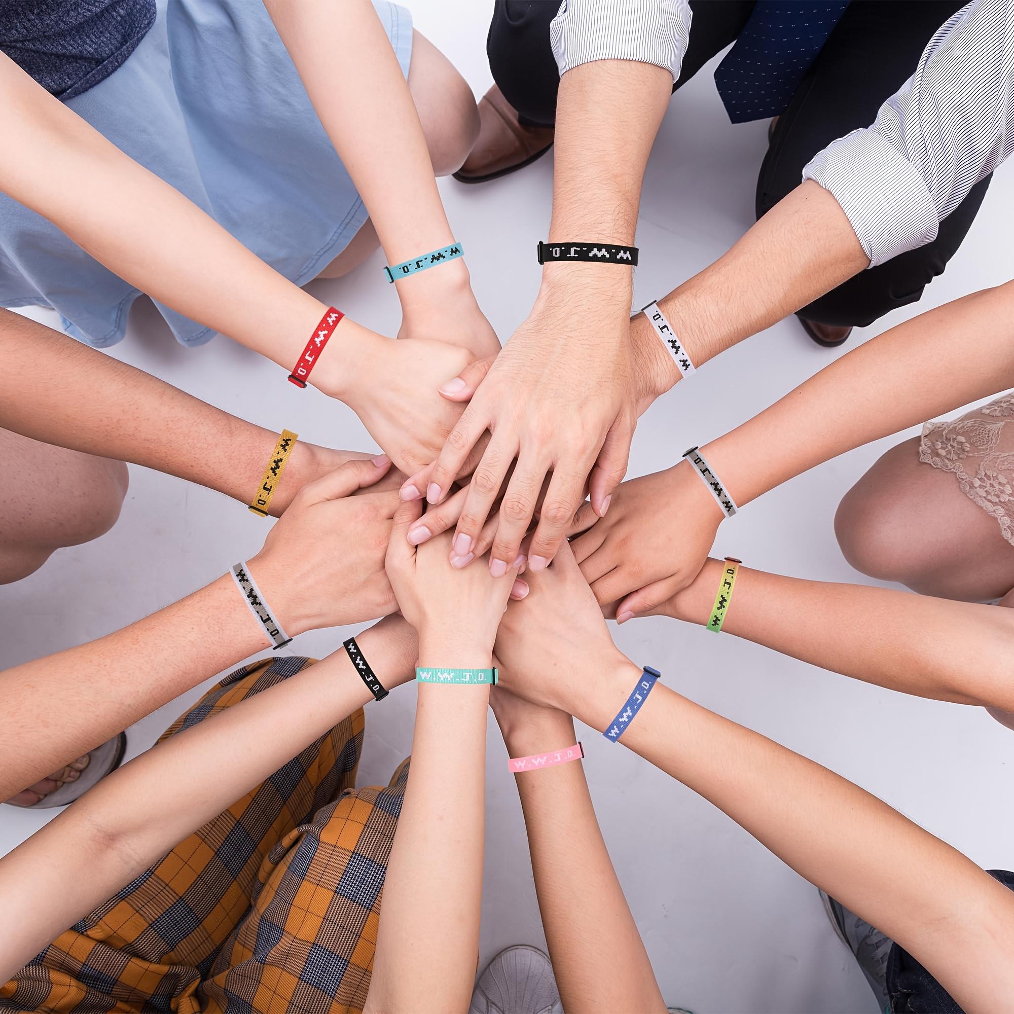 30pcs WWJD Adjustable Bracelets |   Christian Wristbands Gifts, Vintage & Classic Style, Synthetic Fiber Rope, Ideal for Gift-giving and Party Occasions, All Seasons Fit