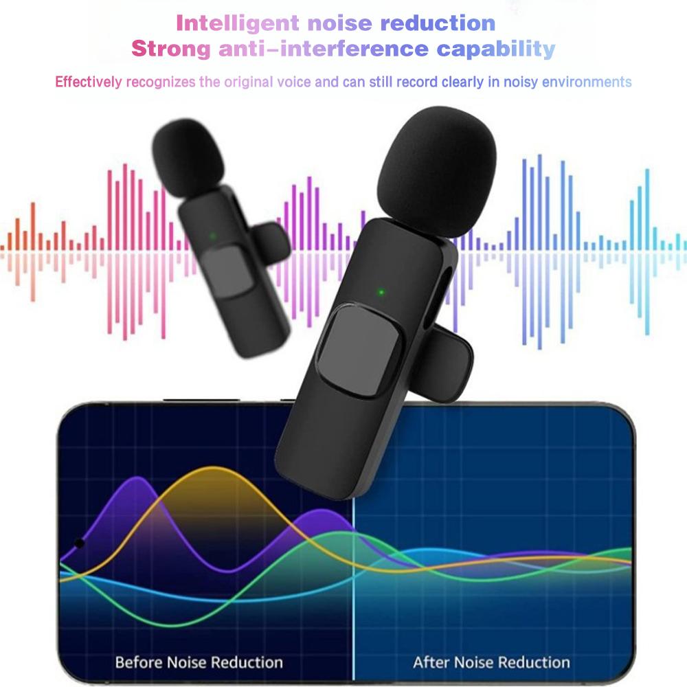 1 set Professional Wireless Lavalier Lapel Long Standby Microphone iPhone Cordless Omnidirectional Condenser Recording Mic for audio Interview Video Podcast Vlog Game Live Streaming Collar Clip Mini Microphone for TikTok For iPad smartphone 1 set Professional Wireless Lavalier Lapel Long Standby Microphone iPhone Cordless Omnidirectional Condenser Recording Mic for audio Interview Video Podcast Vlog Game Live Streaming Collar Clip Mini Microphone for TikTok For iPad smartphone