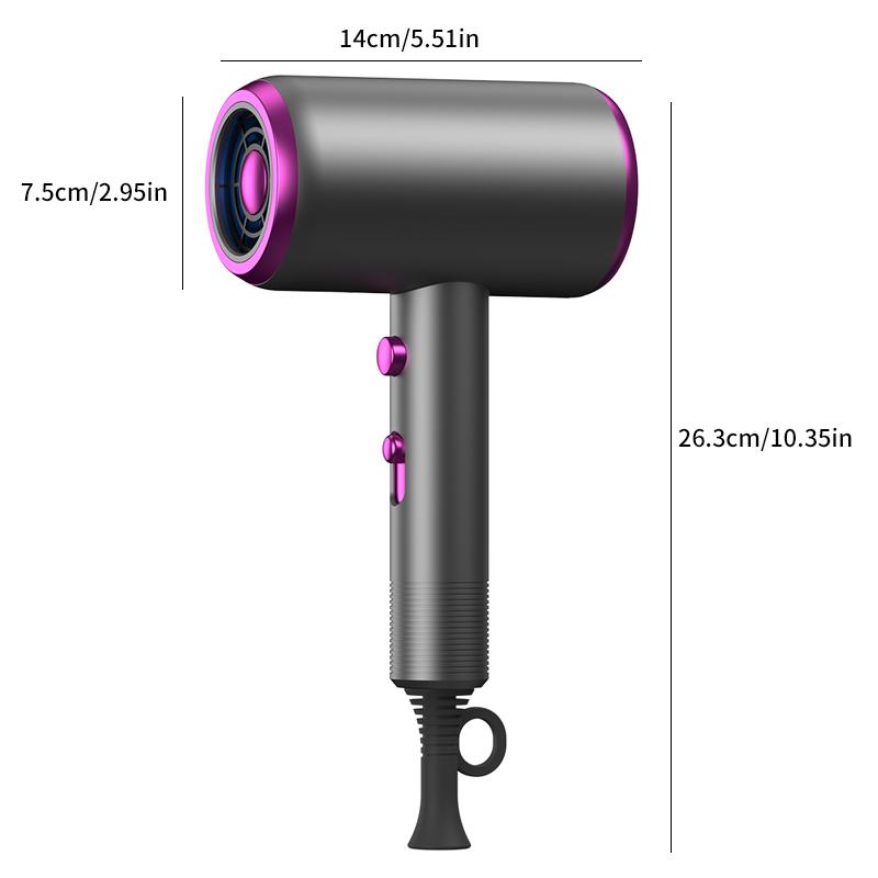 Powerful Ionic Hair Dryer Kit, 1 Set Hair Dryer & Concentrator & Diffuser & 3 Comb & Hanging Rack & Manual, Multifunctional Hair Dryer, Professional Hair Styling Tool, Versatile Styling Options, Frizz Reduction, Hair Dryer, Hair Blow Dryer