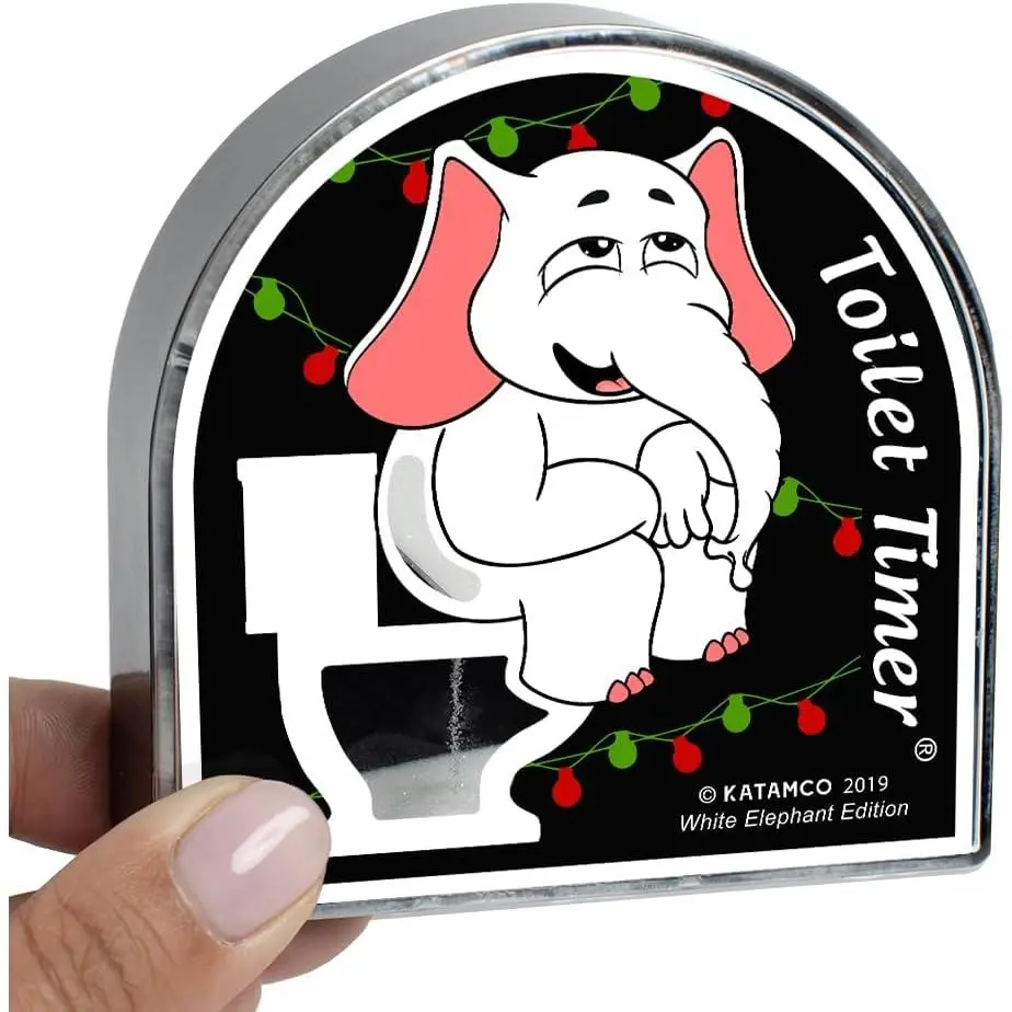 Katamco Toilet Timer (Toilet Timer White Elephant), Funny Gift for Men, Husband, Dad, Birthday, Christmas, Stocking Stuffer. As seen on Shark Tank. : Toys & Games