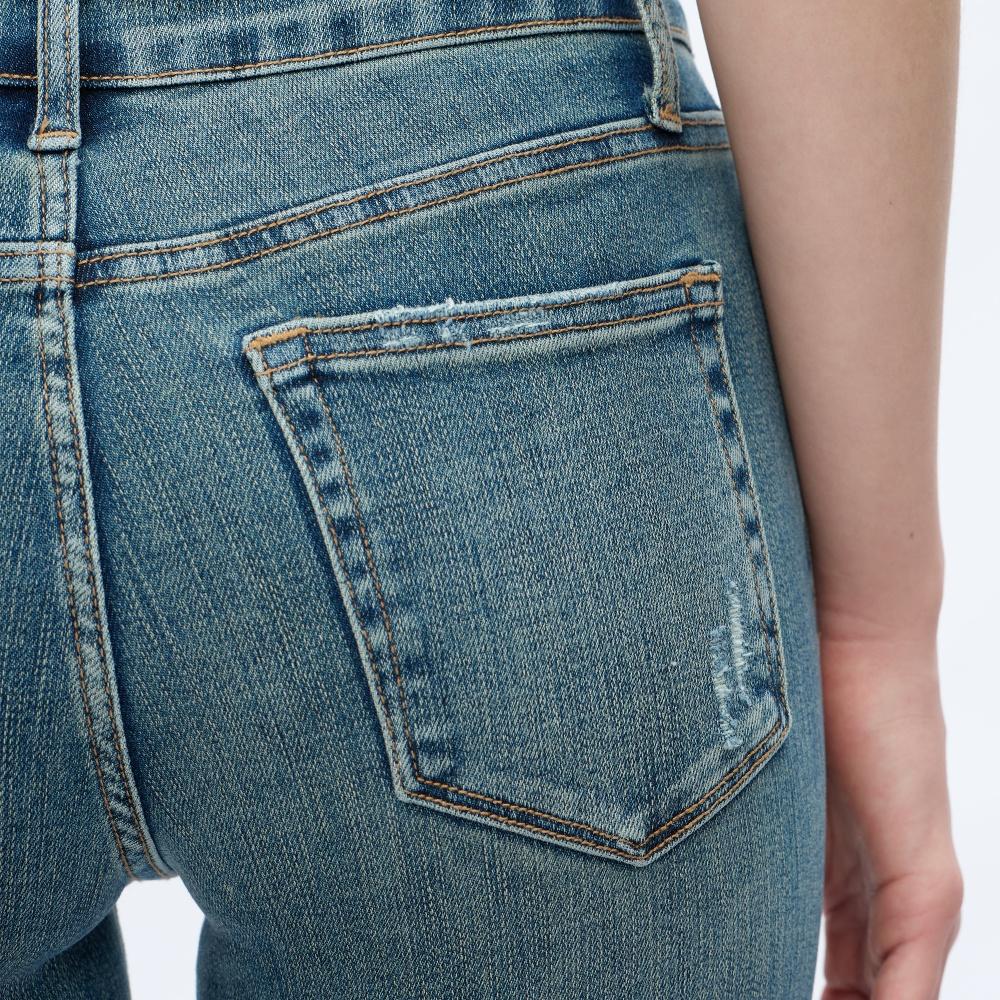 Women's Retro High-Waisted Flare Jeans with Belt Loops – Slim Fit Bootcut Denim Trousers, Casual Streetwear for All Seasons m&m