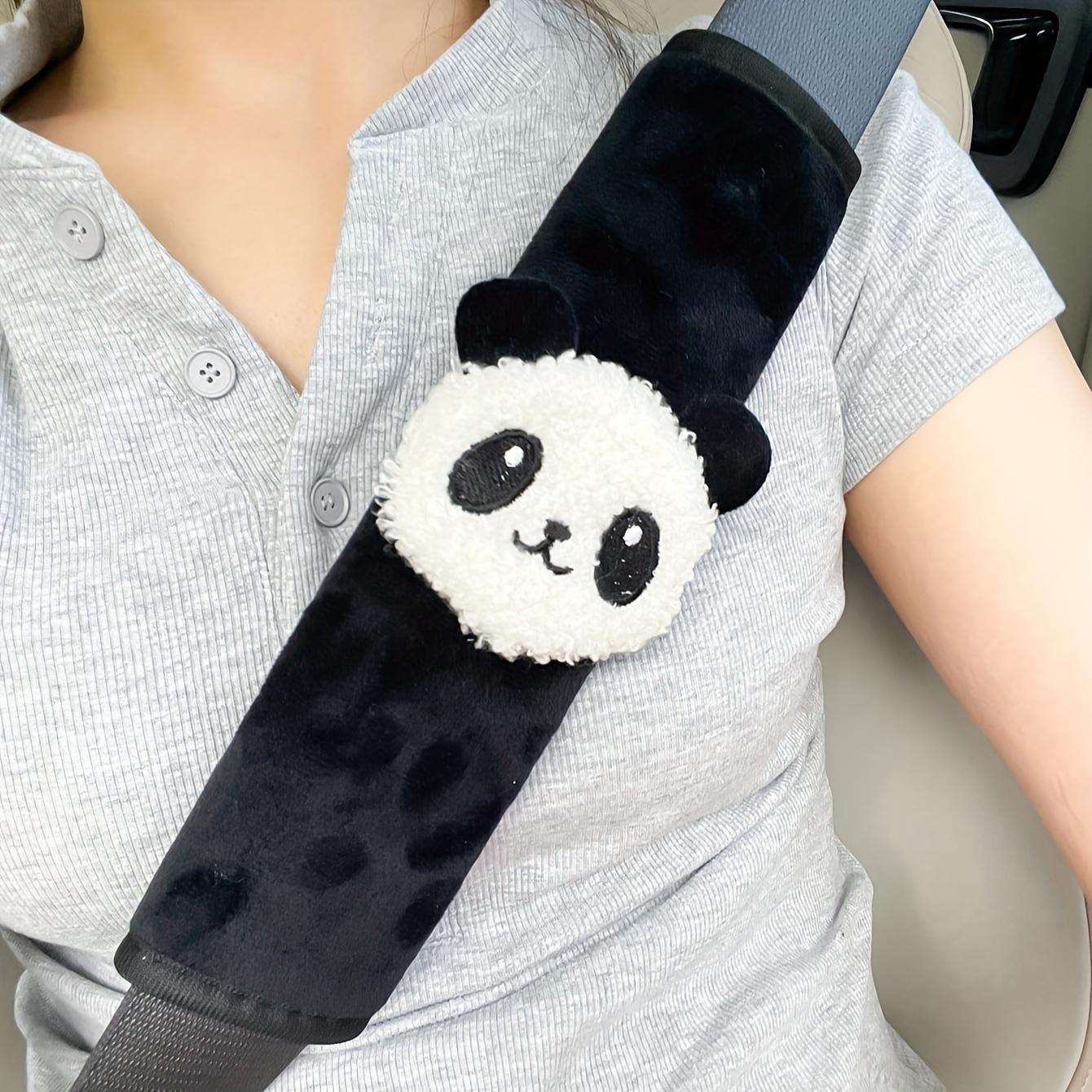 Cute Panda Design Car Seat Belt Shoulder Pad, Creative Car Seat Belt Shoulder Protector, Car Interior Decoration Accessories for Women & Girls