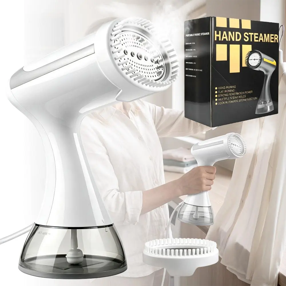 Handheld Clothes Steamer, 1500W Garment Steamer for Travel | Fast Heat-Up, 300ml Tank, Aluminum Heating Plate, Smart Safety Protection