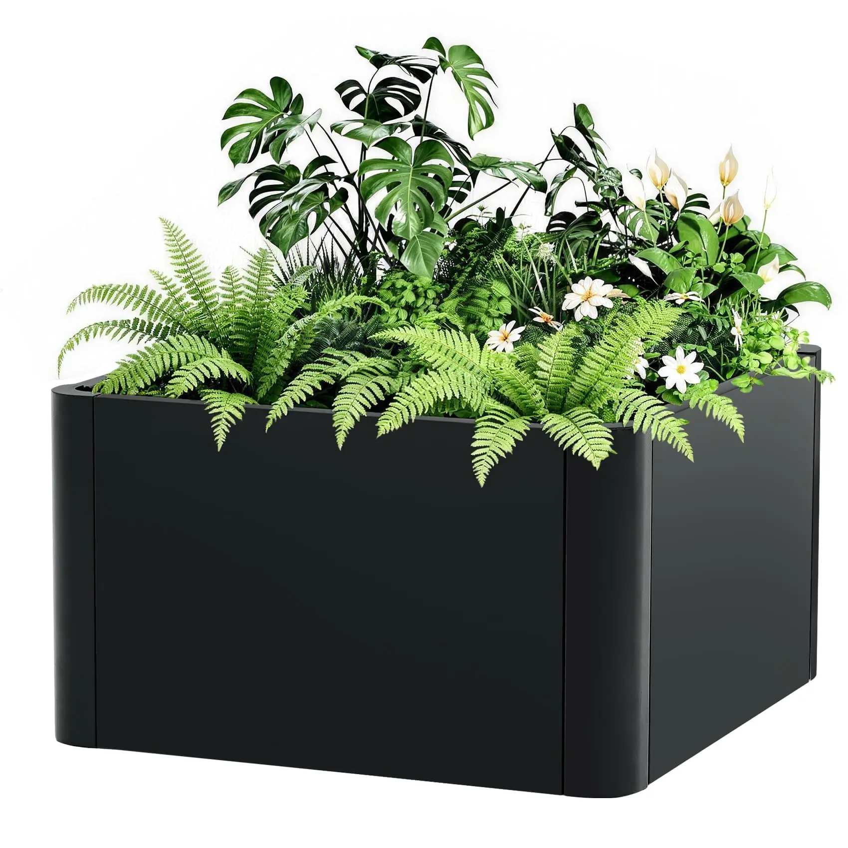 Bottomless Large Rectangular Steel-Frame Raised Garden Bed - Durable, for Commercial/Private Outdoor Planting, Ideal for Terrace Use, Versatile for Gardening Needs