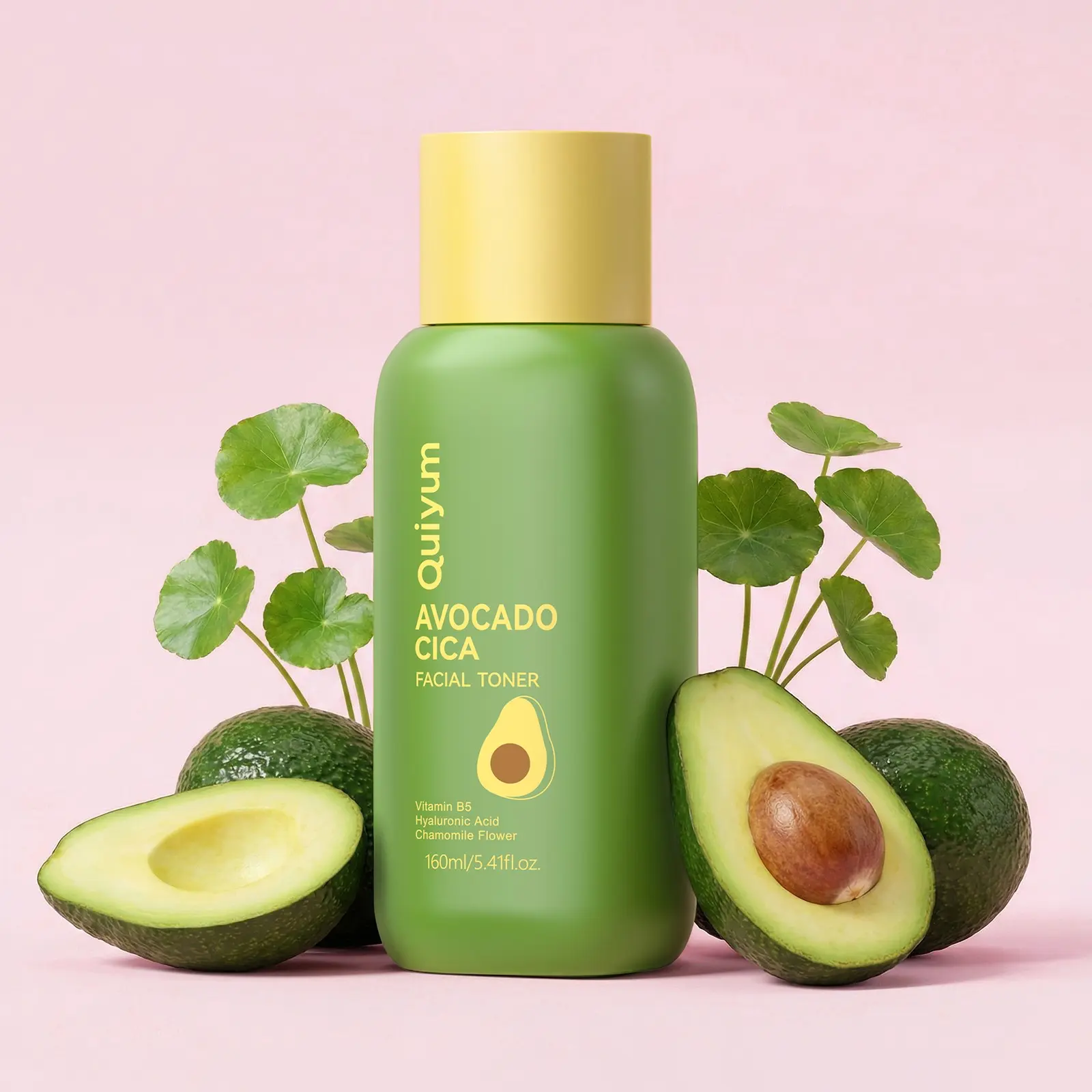 Avocado CICA Facial Toner - Hydrating Face Toner with Centella Asiatica, Hyaluronic Acid, Vitamin B5 & Chamomile, Nourishing & Soothing Daily Skin Care Toner for All Skin Types, 160ml / 5.41 fl.oz.