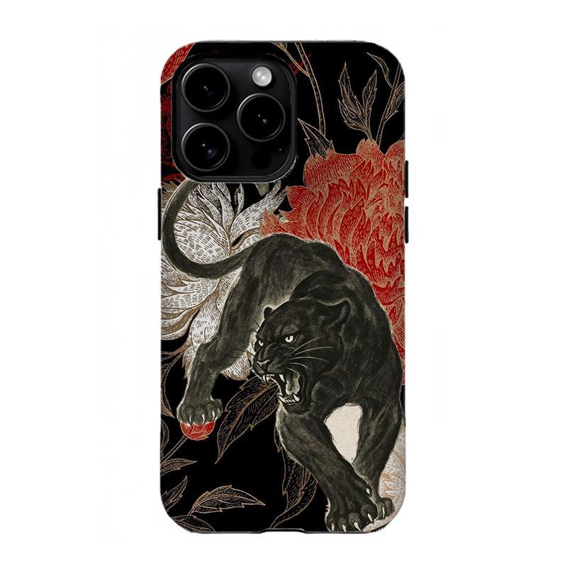 Wild Tiger & Panther Phone Case Tough Protective Cover for iPhone 16 15 14 13 12 11 17Pro Max Samsung S25 S24 S23 S22 Ultra Gifts for Fans Men Women Phone Accessories