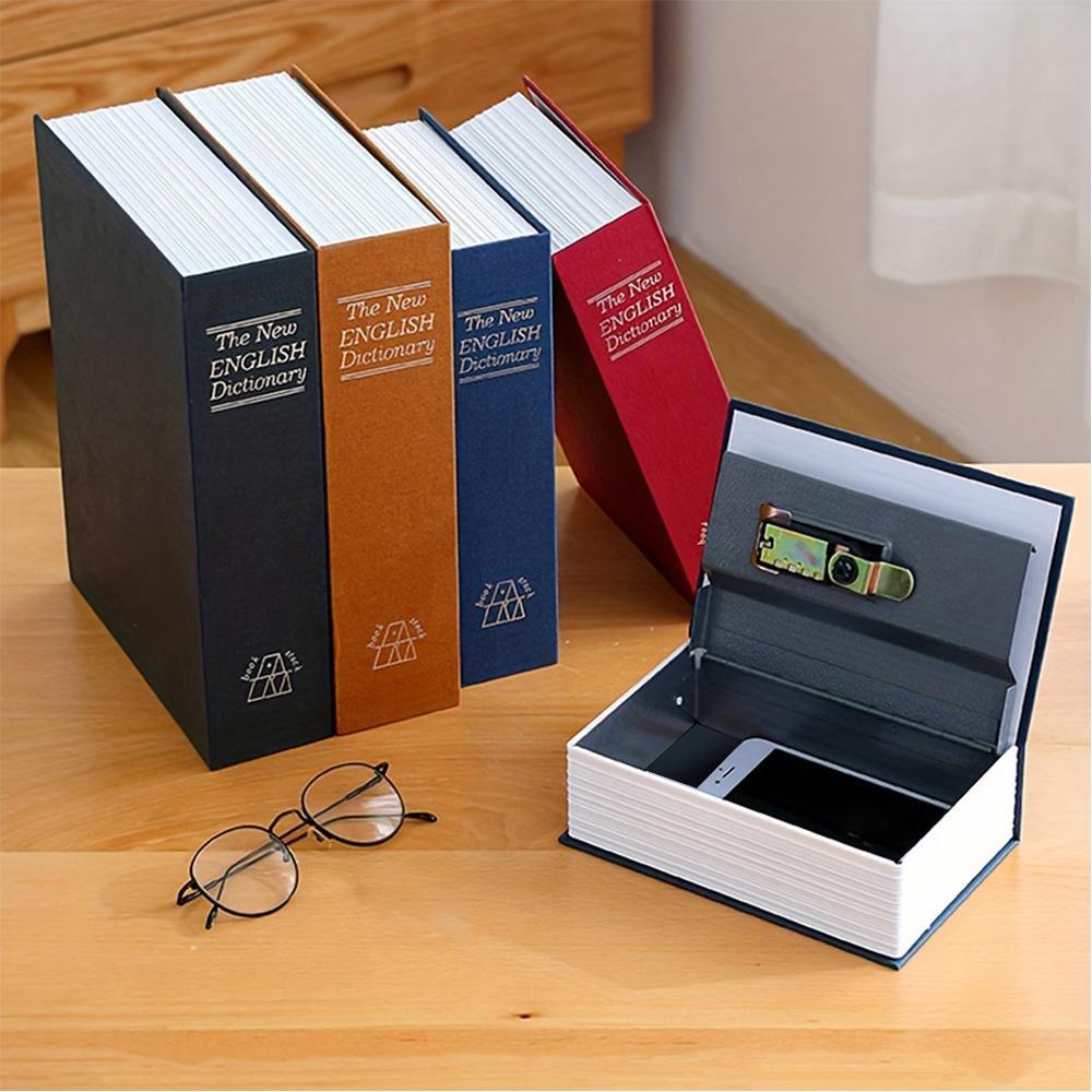 English Dictionary Design Money Box with Combination Lock, Money Safe Box, 1 Count Hidden Secret Storage Box for Cash, Jewelry and Passport, Saving Box, Home Organizer for Home Office, Summer Gifts