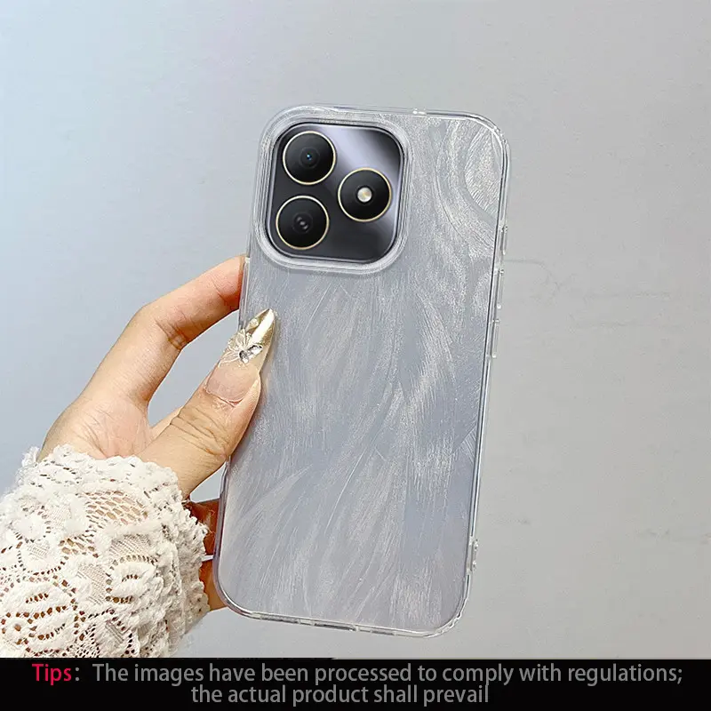 For Honor X8d/Honor X5c/X5C Plus/Play 10A/400 Lite phone case, luxurious gradient large hole phone case, high-end silver feather phone case, fashionable and protective case, lightweight and durable material, anti drop hard case, laser gradient phone case