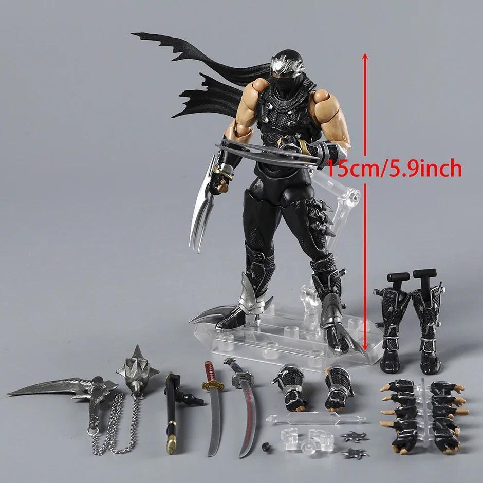 Revoltech Yamaguchi Ninja Gaiden Ryu Hayabusa 1/12 Scale Articulated Action Figure With Bonus Collectible Model For Game Fans
