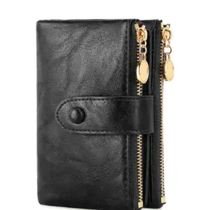 Double Zipper Women's Short Wallet, RFID Anti-Theft Brush, Multi Slot Card Storage And Coin Purse, Multifunctional Large Slot Printed Wallet, Suitable For Daily Use, Portable Travel, Christmas Gift, Valentine's Day Gift, Ideal Gift