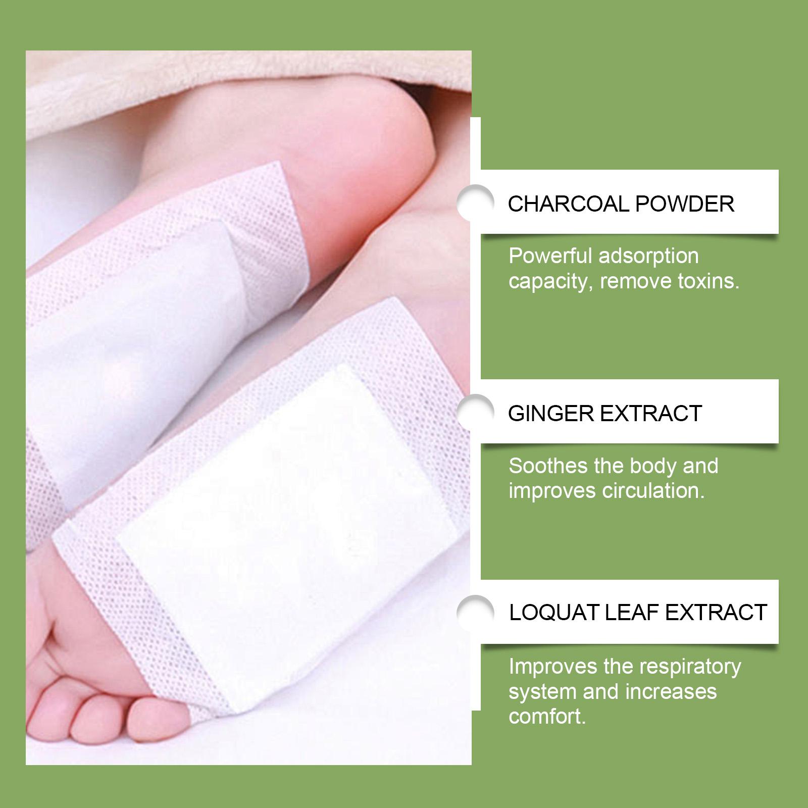 Houkea Bamboo Charcoal Foot Patches Daily Gentle Foot Cleansing Body Care Sleep Bamboo Charcoal Foot Care Patches