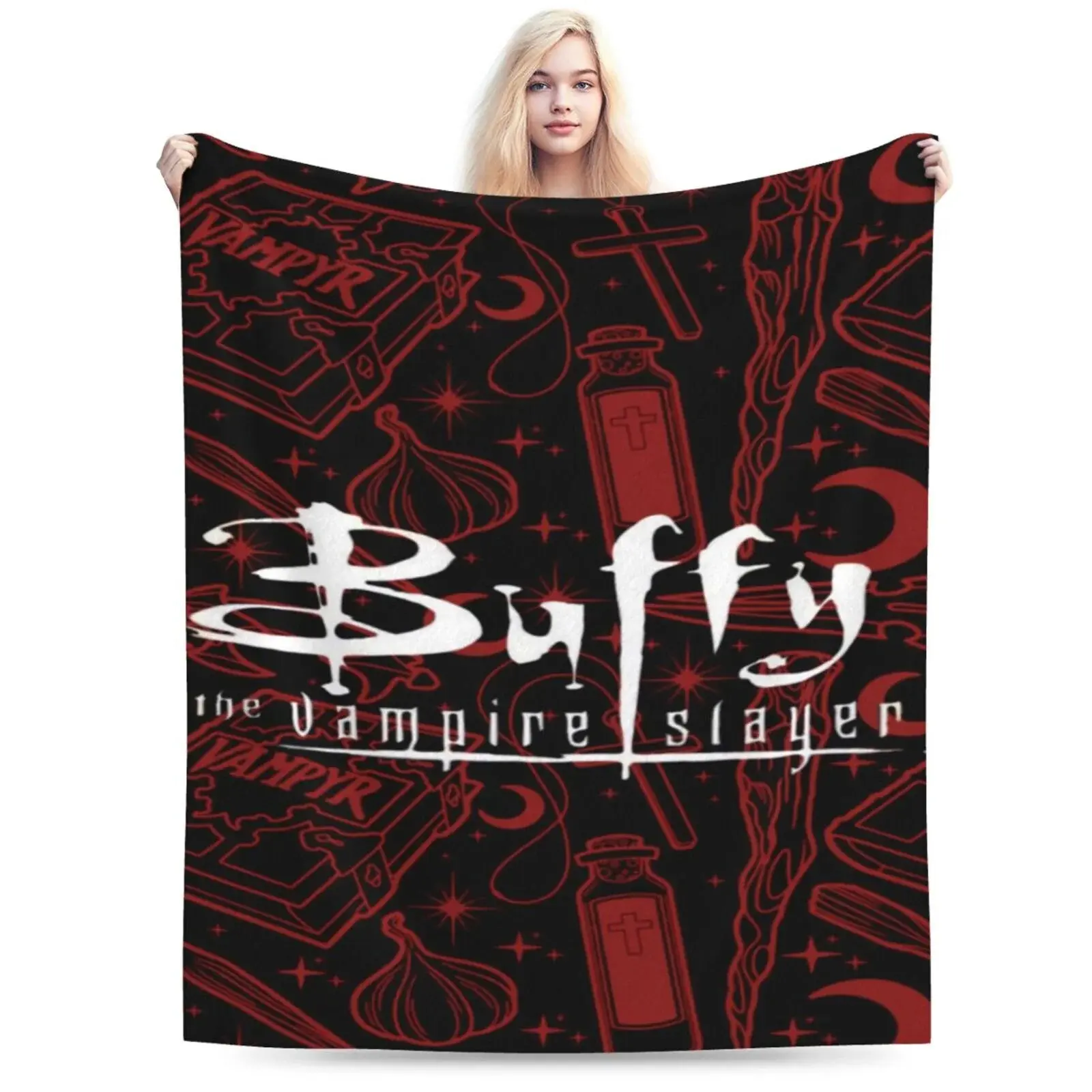 Buffy the Vampire Slayer movie theme plush blanket, comfortable and warm, suitable for living room sofa, bed, all seasons