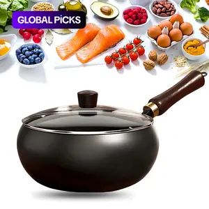 Uncoated Thick Iron Pot, Japanese Iron Pan, Uncoating Cast iron Pot, Hand-Forged Non-Stick Pans without Coating, High Purity Frying Pans for Cooking, Durable Cookware, Deep Frying Pan, Cast Iron Skillet, Cookware Kitchen
