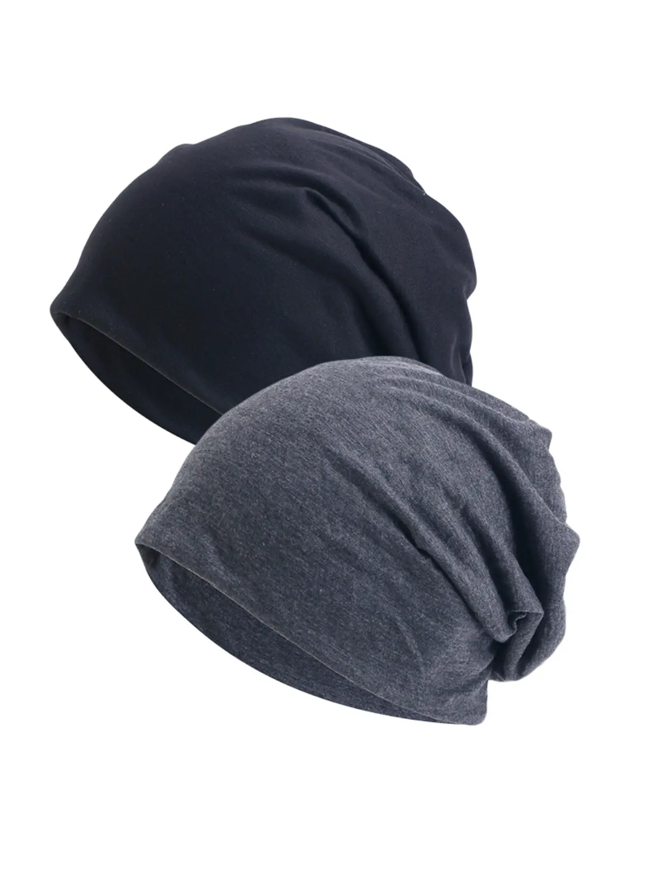 2pcs/lot Autumn Winter Double Layer Candy Color Moon Hat, Solid Color Couple Headband Beanie, Warm and Cozy Knit Cap for Couples, Matching Hats