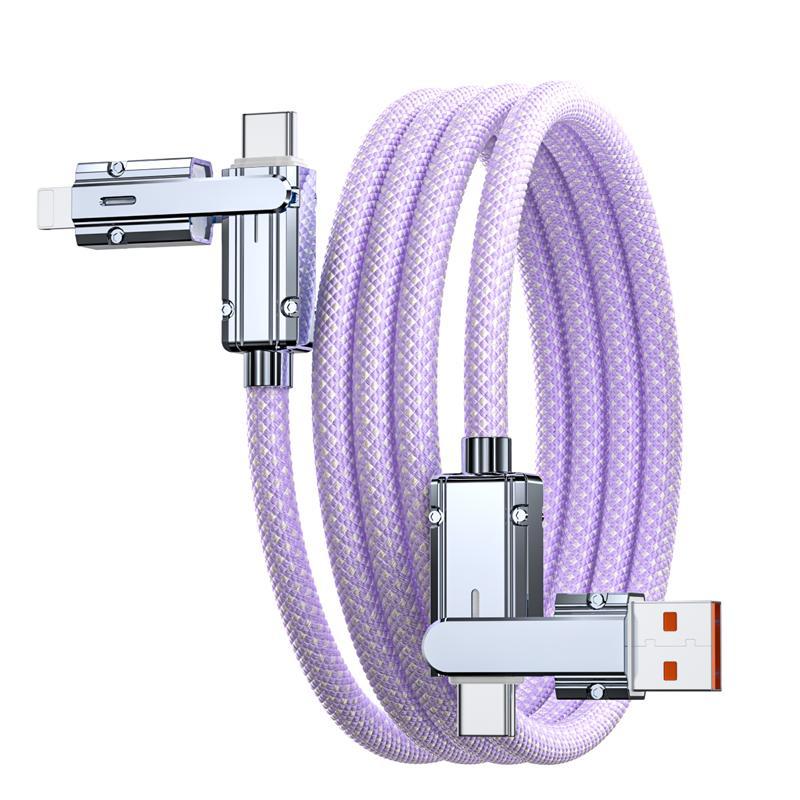 4-in-1 Multi-function Data Cable, PD100W Charging, Dual Type-C 27W Fast Charging Data Cable, Type-C Upgrade Chip Supports Mobile Phones To Charge Mobile Phones, Type C Charger