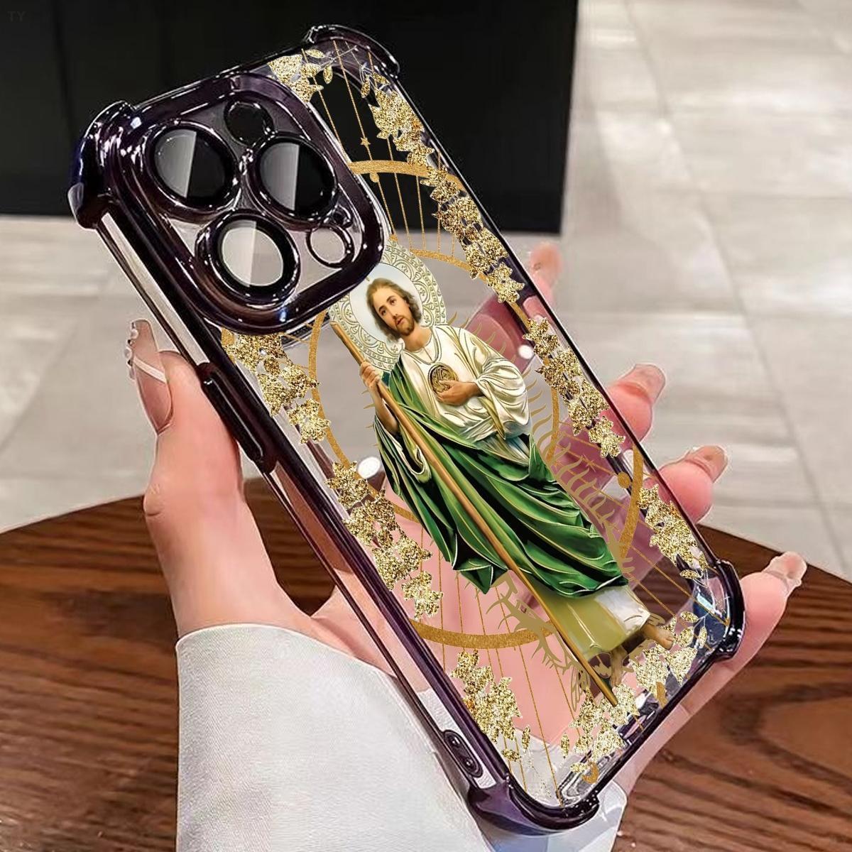 Religious Design Luxury Protection Jesus Pattern Mobile Protective Phone Case for IPhone 16 15 14 13 12 11 Pro Max Plus Shockproof Cellphone Cover