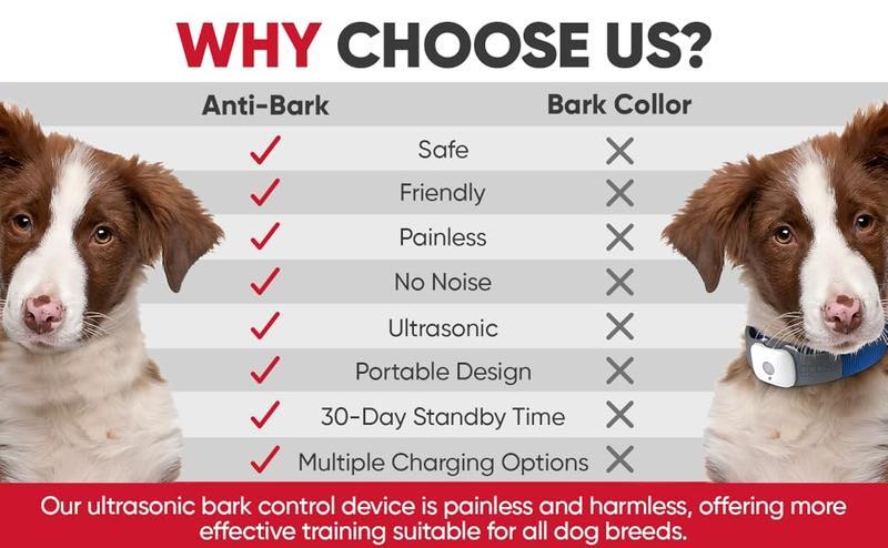 Dog BarkDeterrent Rechargeable Sonic Dog Repeller Safe 25KHz Frequency Transmitter Anti Bark Device for Dogs 32ft Range LED Indoor Outdoor Barking Silencer,dog whistle for dog,dogaccessories