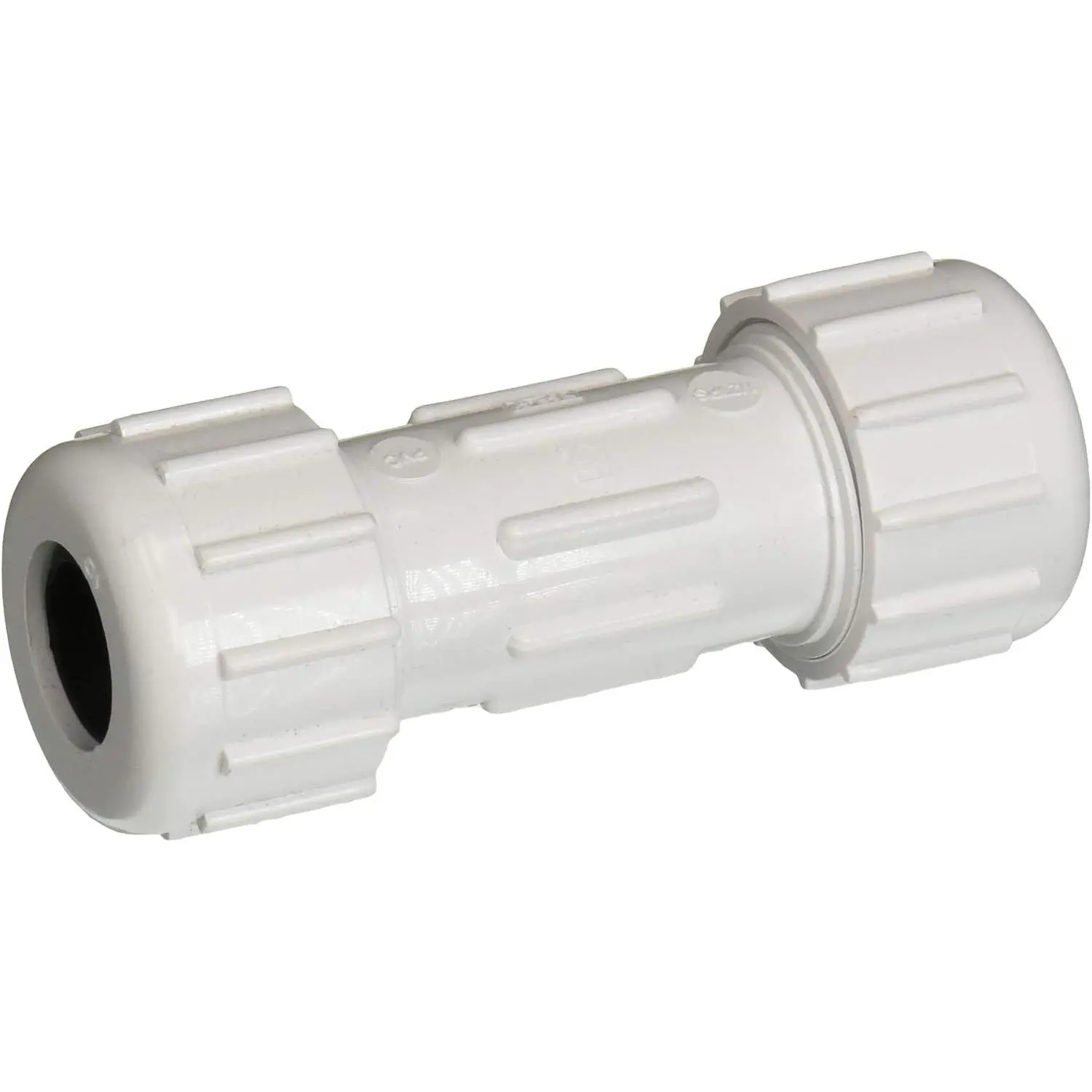 CPC-0500 PVC Compression Coupling, Pipe Connection, IPS Coupling, Compression Fitting, 1/2-Inch IPS UC, White