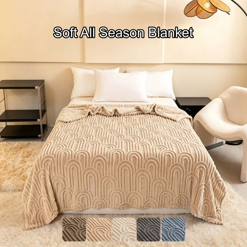 Fluffy Fleece Blanket, Cozy Blankets and Throws, Soft and Breathable, Multi-Color and Size Options, Ideal for Beds, Sofas, Travel, Camping, Holiday Gifts