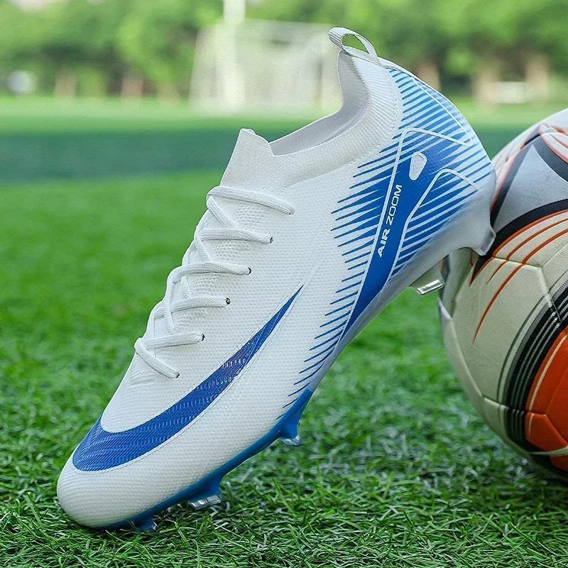 New Men Football Boots Cleats Shoes Soccer Long Spikes Training Ultralight Outdoor Drop Soccer Shoes FG Non-Slip