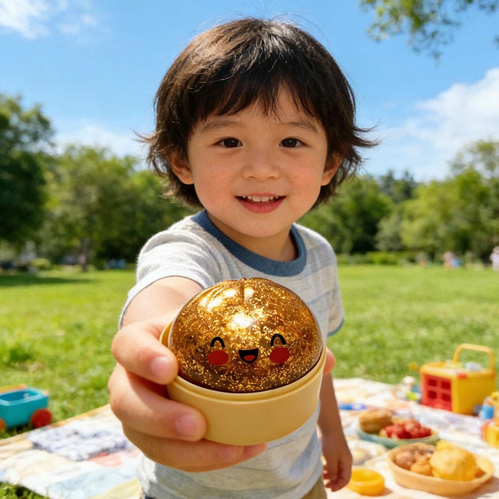 Realistic Giant Dumpling Squeeze Toy with Bamboo Steamer Soft TPR Dough Ball Decompression Fidget Toy Funny Creative Gift