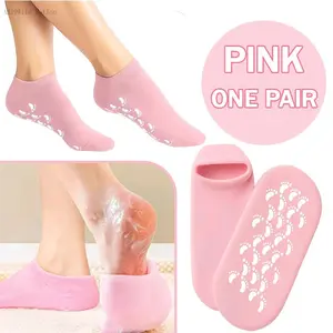 Moisturizing Socks, 2 Pair Moisturizing Gel Socks,Soft Feet Moisturizer Spa & Pedicure Socks for Dry Cracked Heels, Calluses,Gel Spa Socks for RepairingAB19Wild Motion