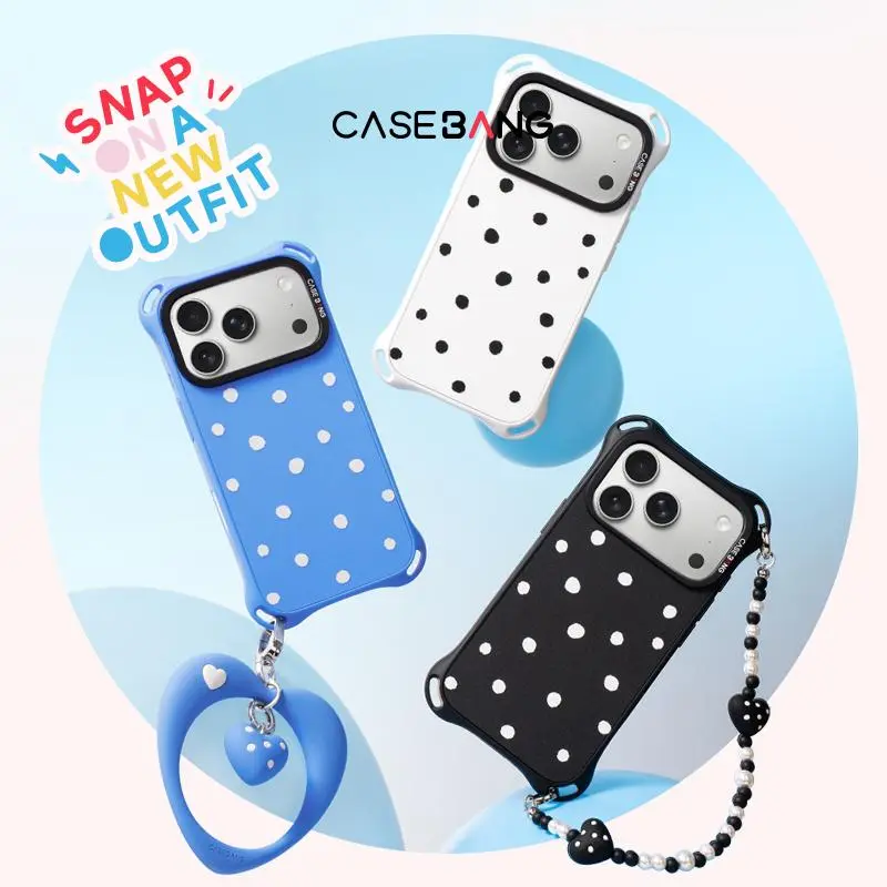 CASEBANG QuadGuard Dot Waltz Series ImagiSnap MagSafe Smartphone Casing, Handheld Cellphone Case with Replaceable Back, Military Drop Protection, Wireless for iPhone 17 Pro Max/17 Pro/17/16 Pro Max/16 & Samsung S25U/S26U