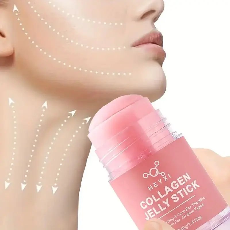 Collagen gel stick, Neck firming stick, Jelly Stick, Beauty products, enhances neck and face firmness, improves wrinkles, reduces aging signs, lightens dark circles, makes skin smooth and elastic, suitable for all skin types, daily use, gifting, skincare