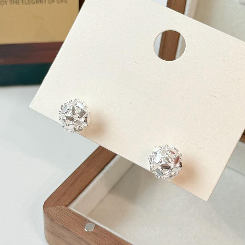 Gold Plated Round Nugget Earrings