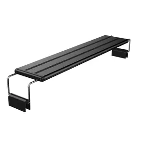 38cm LED Aquarium Light, 10W Adjustable 3-Color Fish Tank Light with Extendable Bracket for 40-50cm Tanks, Black, US Plug 110V