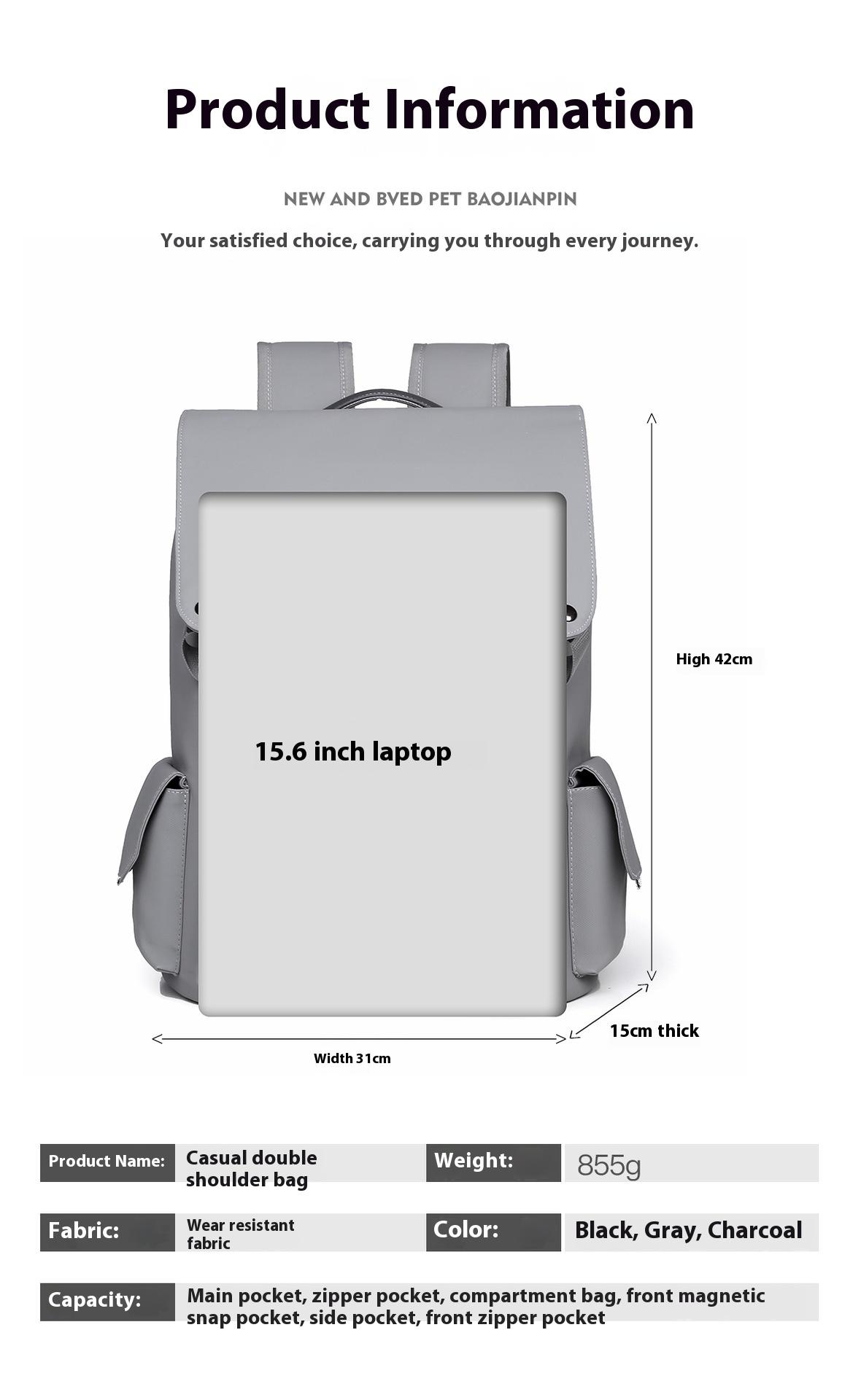 BIGWIG Men's Backpack Large Capacity Waterproof Laptop Bag for High School and College Students Travel School Bookbag Casual Outdoor Durable