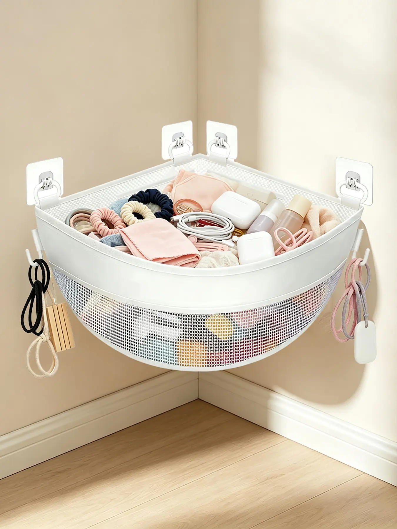 Wall-Mounted Storage Bag, Bedroom Closet Organizer Basket, Ideal for Socks/underwear/lingerie/clothing, Space-Saving Design