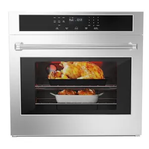 30 Inch 4.8 Cu.Ft Built-In Electric Single Wall Convection Oven, Stainless Steel Oven with LED Touch Control, 8 Cooking Functions & Child Safety Lock for Modern Kitchen