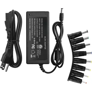 Power Adapter 12V-4A 3A 2.5A 2A 1.25A 1A AC/DC Power Cord 5.5x2.1mm with 8 Tips Made for Sceptre Monitor, Echo Smart Speaker & Display, Webcam, Router, Mini PC, Projector, CCTV, Bluetooth Speaker