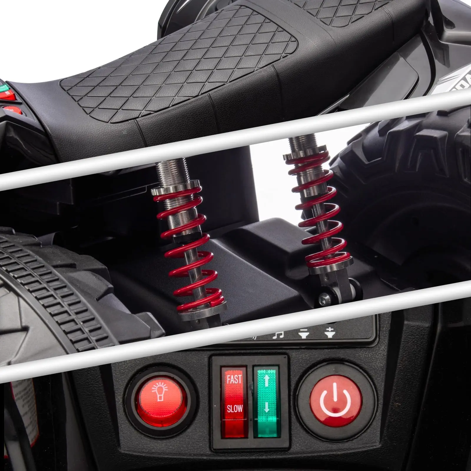 Garvee Powerful Dual 550W Motor 24V Electric ATV Quad Vehicle Designed for Two Passengers, Offering Robust Performance and Exciting Outdoor Riding Experience