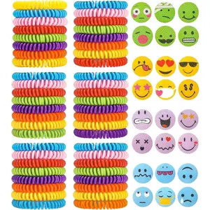 48 Pack Mosquito Repellent Bracelets with 72 Mosquito Patches, Individually Wrapped Mosquitoes Bracelets Stickers for Camping Swimming Outdoor Indoor, Deet FreeGift.