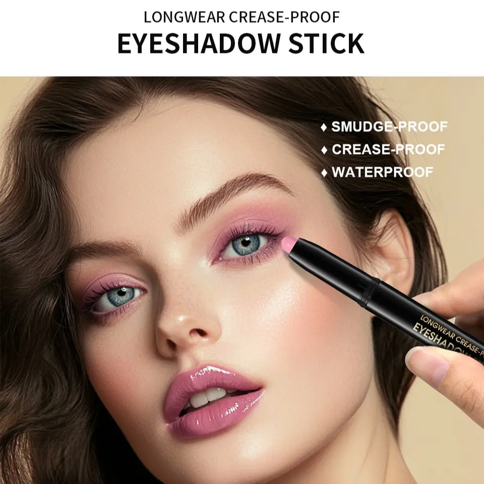 LAKERAIN Longwear Crease-proof Eyeshadow Stick. 11HR Smudge-proof & Waterproof. The perfect lazy eye makeup for on-the-go or gym🏋️♀️ #Kbeauty #MakeupTikTok
