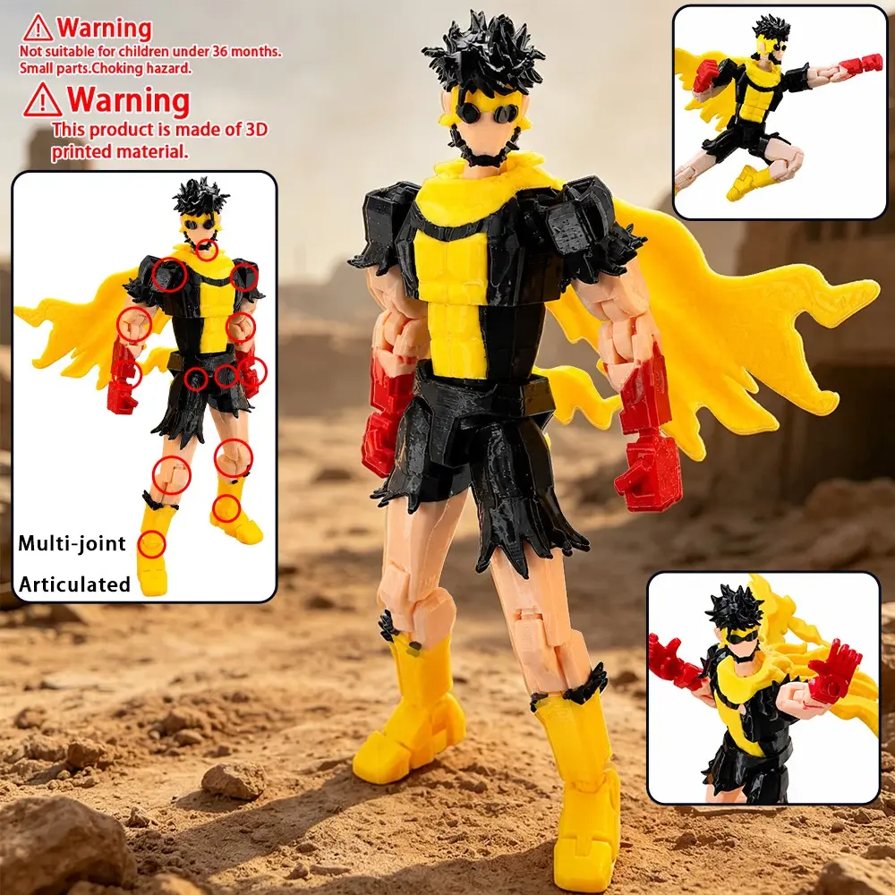 2026 Red&Yellow Invincible Mark 3D Printe Dummy13 Action Figure Anime Multi-Jointed T13 Collectible Model Toy Anime Action Figures For Home Decor&Mark Fan Collector