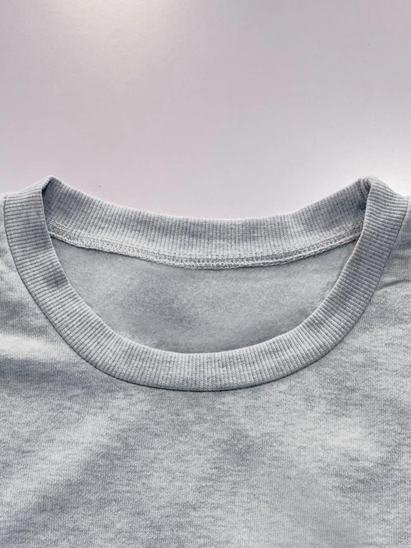 Women's Cartoon Cat & Pumpkin Print Crew Neck Sweatshirt, Casual Drop Shoulder Long Sleeve Pullover, Women's Fall & Winter Clothes for Daily Wear, Halloween