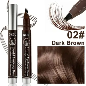 GKGU Precision Hairline Filler Pen, fine-tipped multi-tipped brush for instant filling, sculpts natural hairlines. Lightweight, convenient, easy to carry for touch-ups.