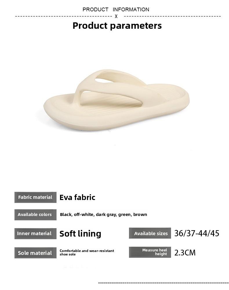 Summer Unisex Flip Flops Thick Sole Men Women Non Slip Beach Sandals Soft Bottom Couple Slippers Wear Resistant Footwear