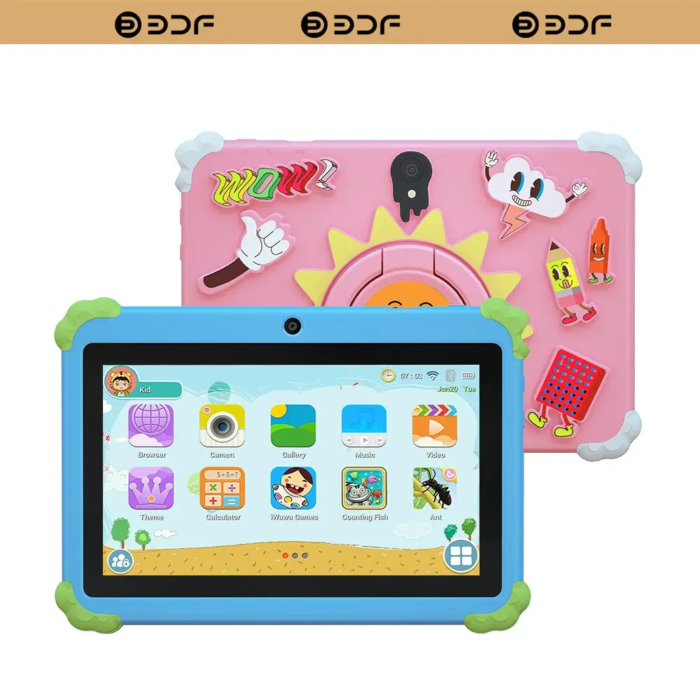 Bdf 7-Inch Kids Tablet, Android 13.0, 4GB RAM 64GB Storage, 1280x800 Resolution, Dual Cameras, WiFi Bluetooth-compatible, Parental Control, Ideal Gift