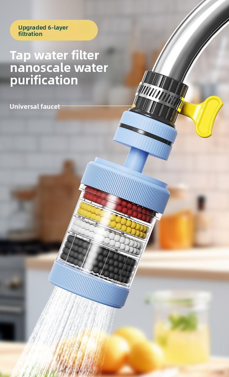 Rotatable faucet splash-proof showerhead tap water filter kitchen water filter valve nozzle filter water saver