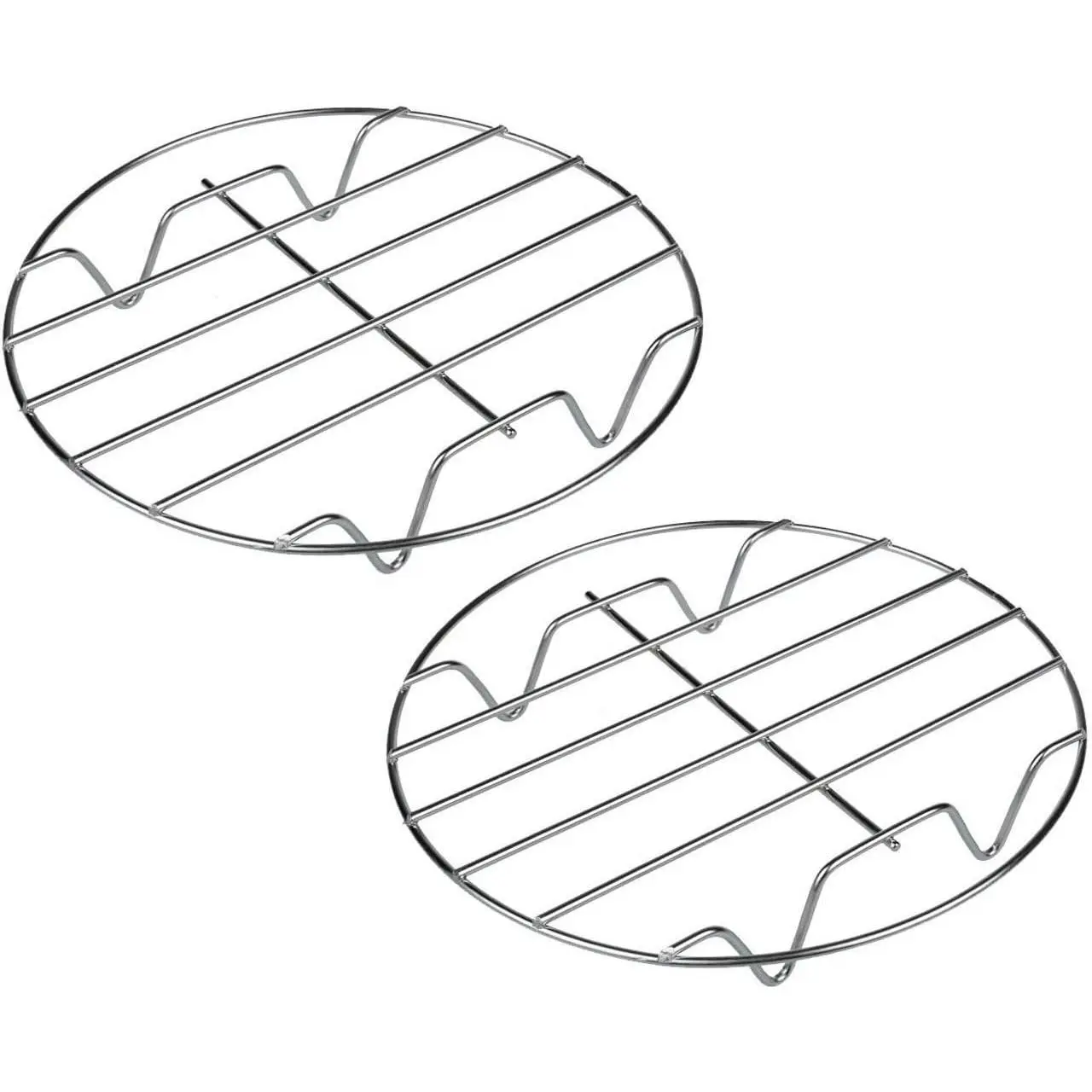 8 Inch Cooking Rack Round 304 Stainless Steel Cooling Racks Baking and Cooling Steaming Rack w Stand Cookware for Air Fryer  Cooker Canning 2 count