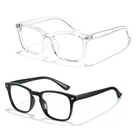 2026 Fashion Anti-Blue Light Glasses, Computer/Gaming/TV/Phones Glasses for Women Men, Large Square Frame, Fashion Eye wear