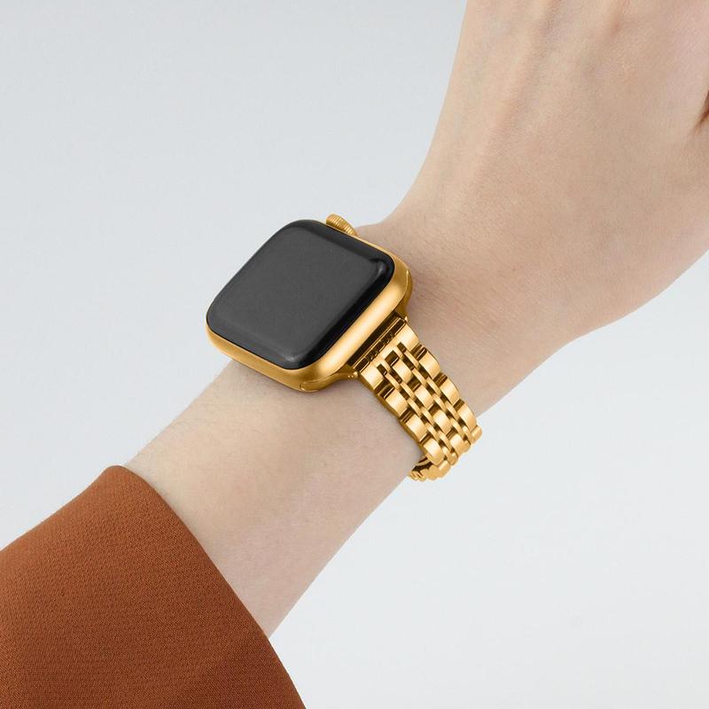 Stainless Steel Smartwatch Band with Protective Case, Smart Watch Accessories, Compatible with Apple Watch Series 9/8/7/6/5/4/3/2/1, SE and SE 2 #TOP PICKS