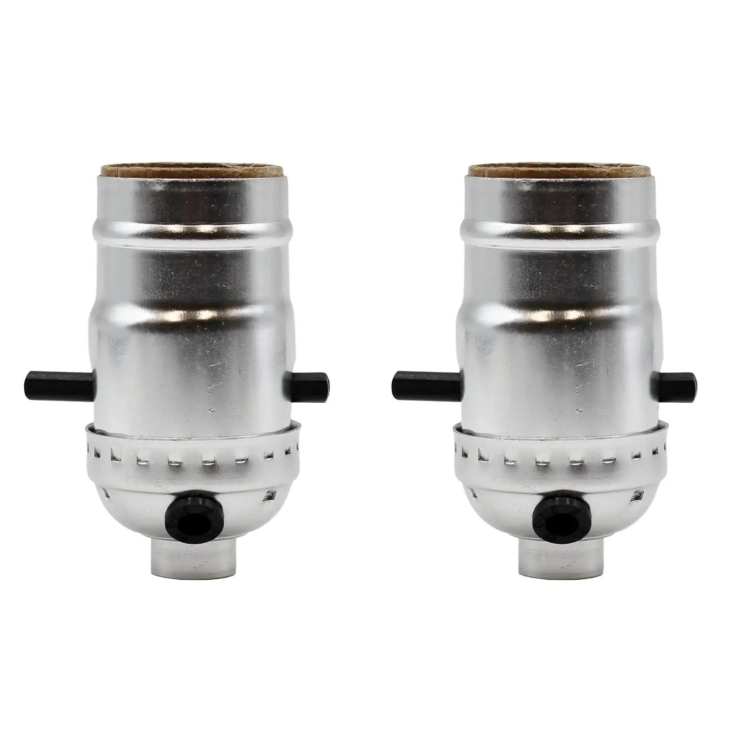 Push Thru /Off Lamp Sockets - Medium Base, Side Outlet Cap | Pack of 2