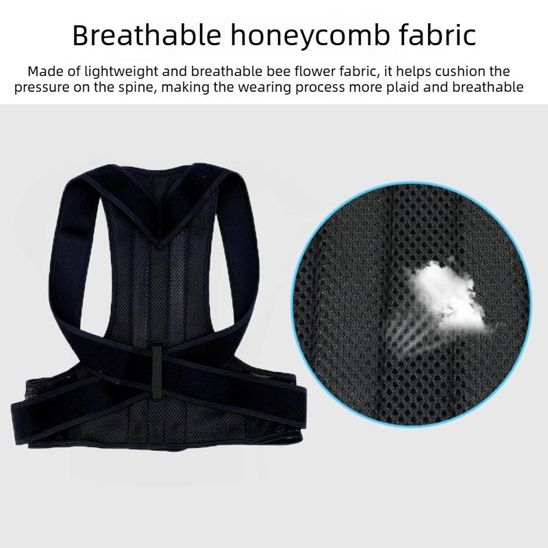 Unisex Posture Corrector Belt for Men & Women, Adjustable Back Shoulder Support with Stable Support Plates, Upper Back Straightener for Posture Shaping & Daily Wear