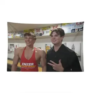 Clavicular Gets Brutally Framemogged By ASU Frat Leader Iconic Moment Wall Flag - Celebrate Sports History with Teamwork Excellence and Collaboration Tribute Decorative Tapestry Bedroom Dorm Wall AthleteFlags Athlete Flags