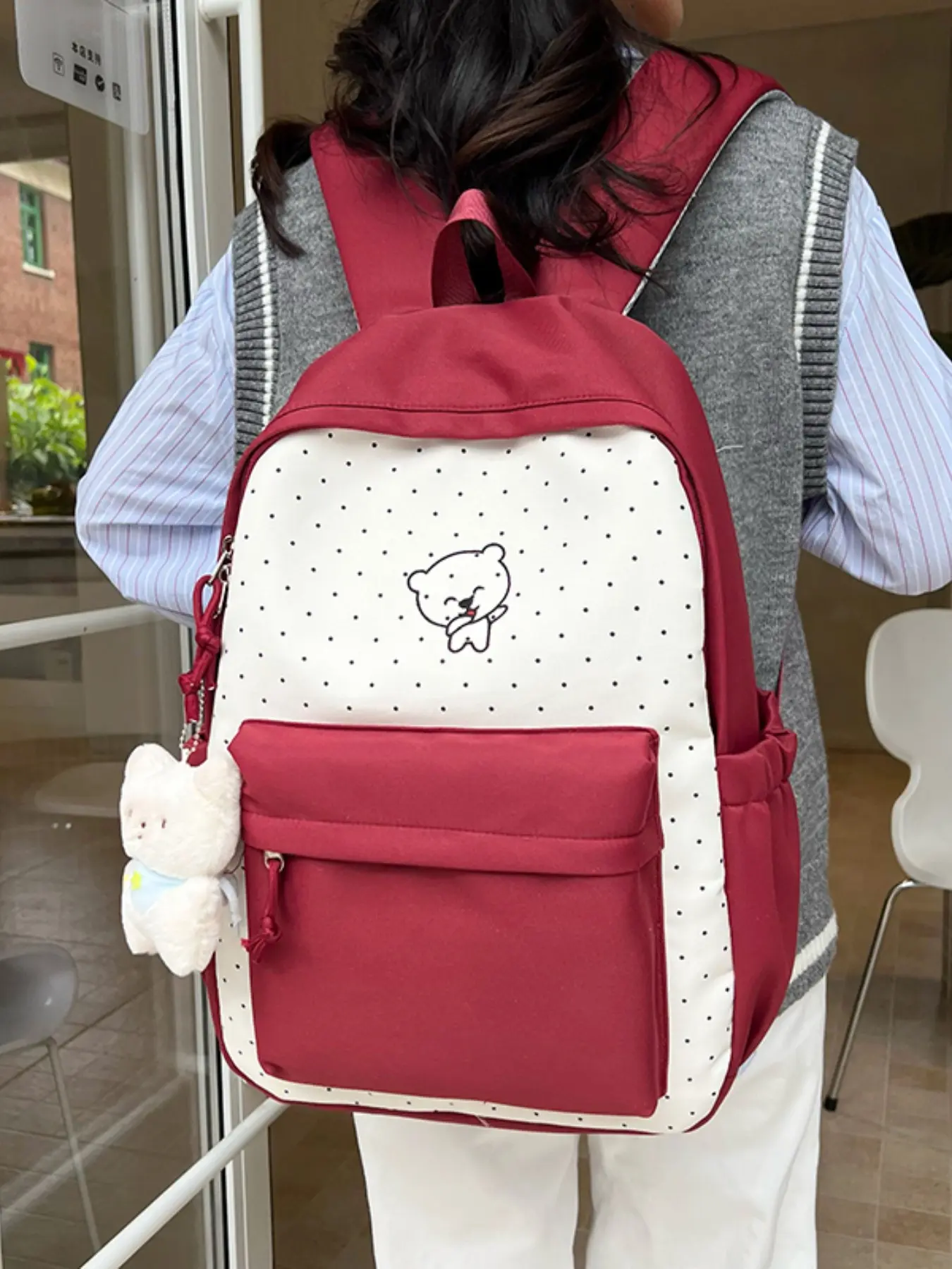 2026 New Simple University Backpack, Cute Large Capacity Bag for Girls, Lightweight Travel Commute Backpack, Ideal for Students, School Girls Backpack